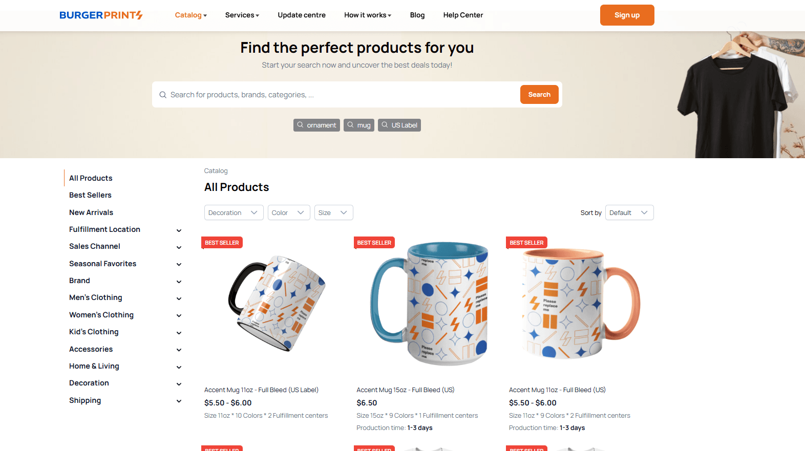 giao diện BurgerPrints