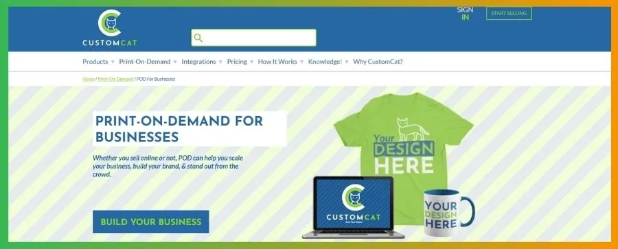 CustomCat allows unlimited product creation