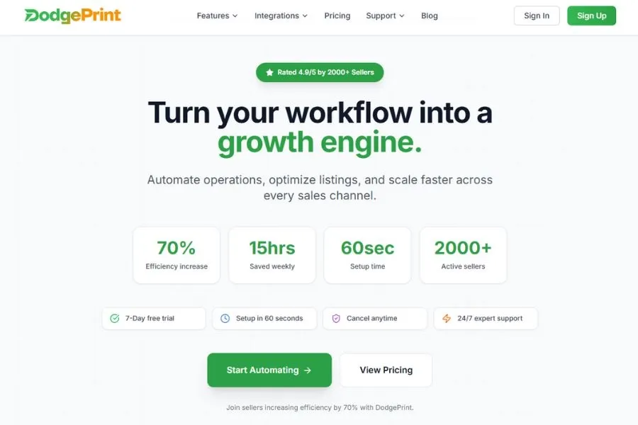 DodgePrint is an all-in-one POD growth platform