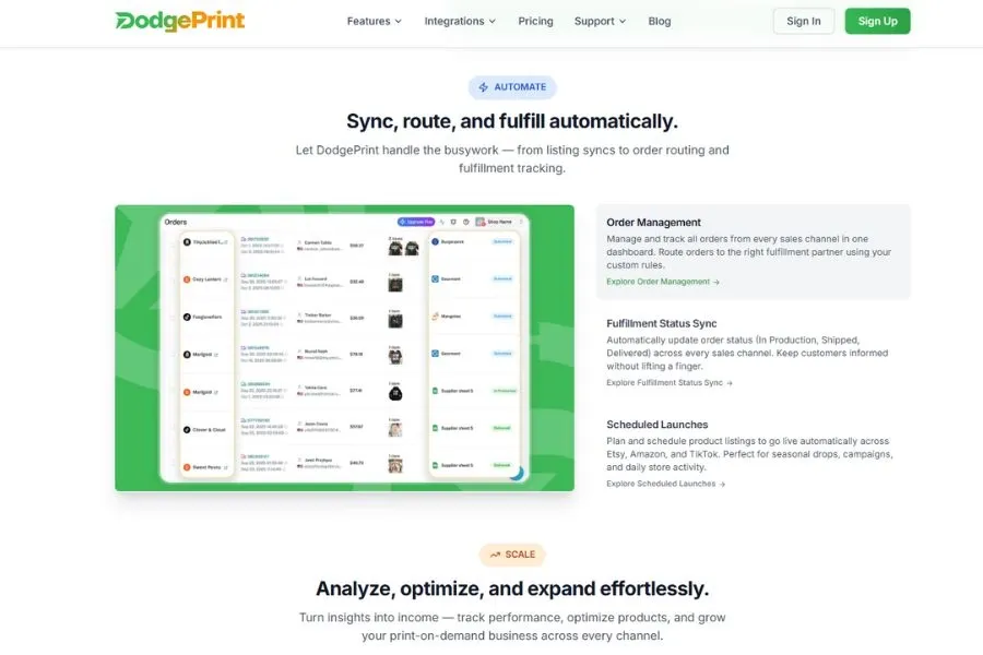 DodgePrint is an all-in-one platform built for POD sellers