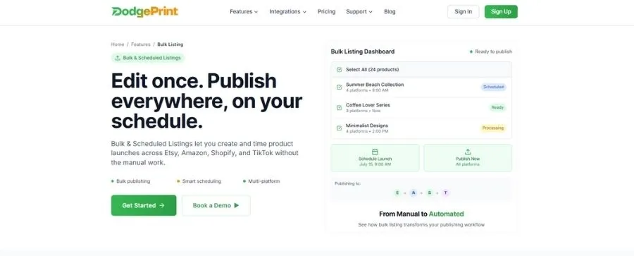 DodgePrint is an all-in-one platform built specifically for POD sellers