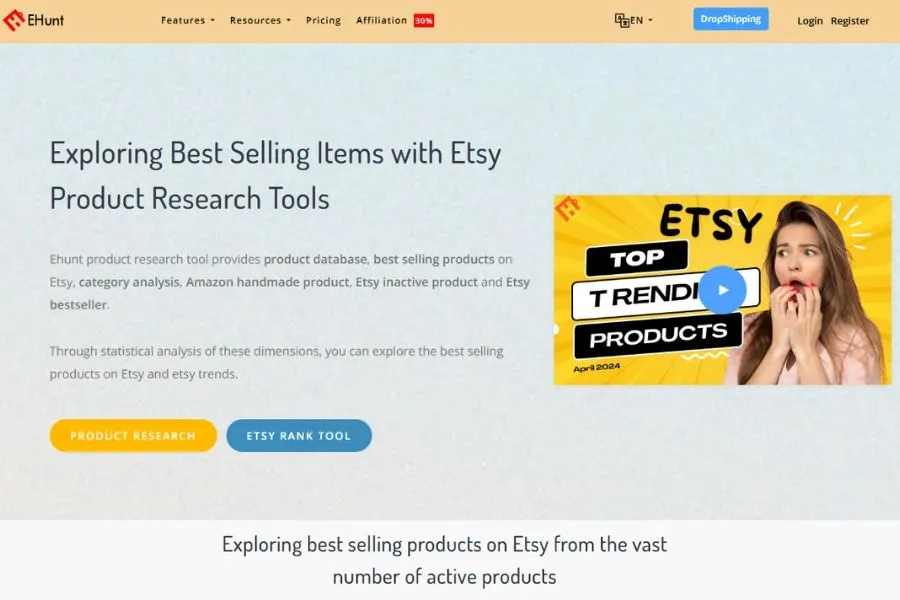 EHunt has a user-friendly, actionable dashboard