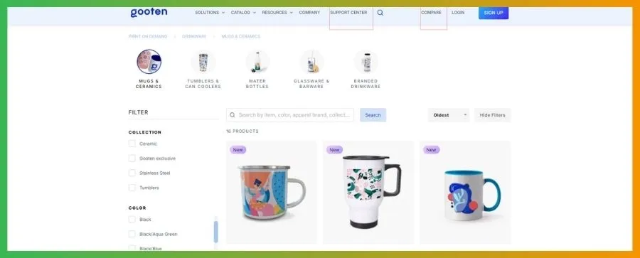 Gooten provides 200+ exclusive items