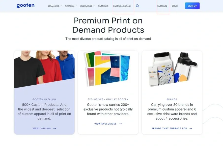 Gooten provides over 500 customized items in many categories