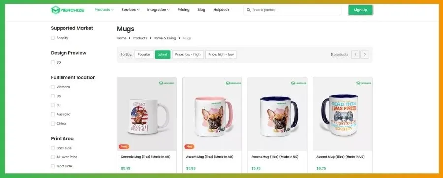 beach coffee cups Seaside Townscape Mug – The Seaside Style main image 1