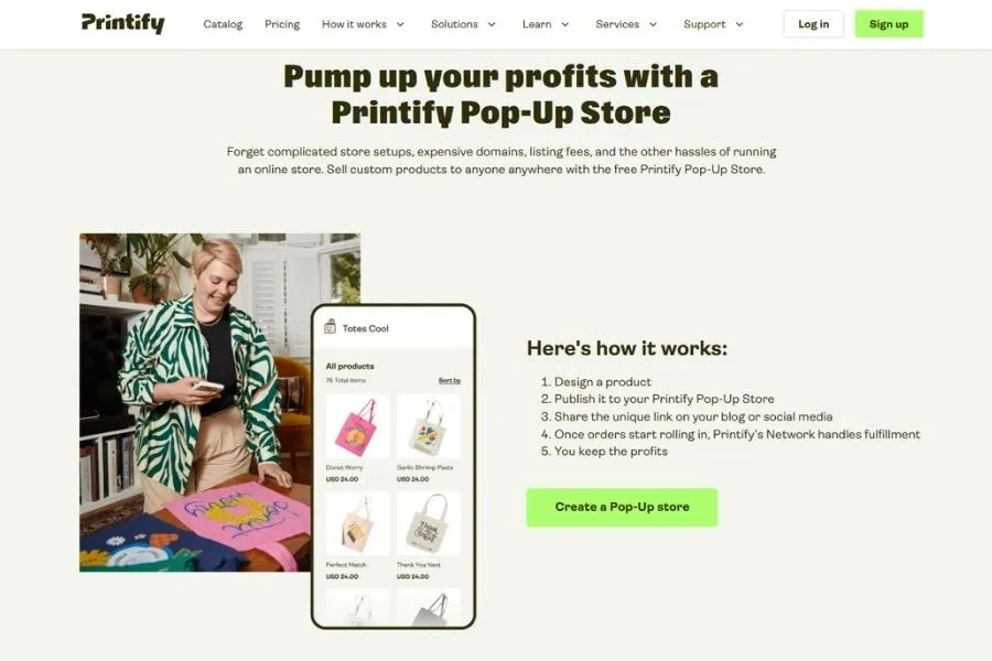 Printify connects with Shopify, Etsy, Amazon, TikTok, & more