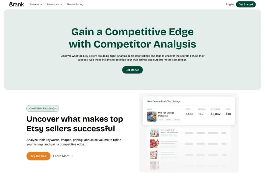 You can view the top 100 Etsy shops by category with eRank